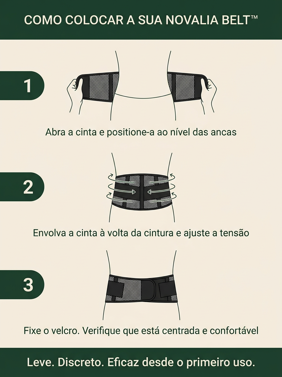 NOVALIA cinta de suporte para dores lombares e ciáticas